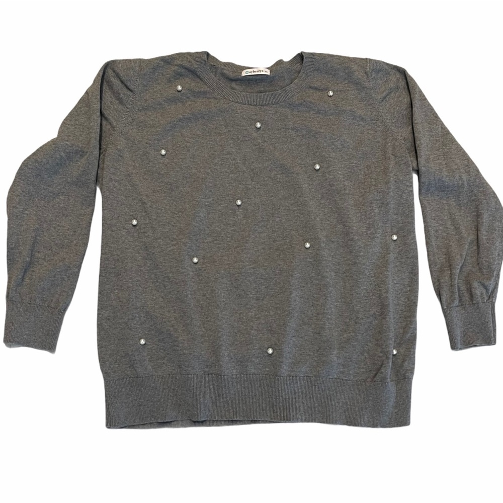 MAYBERRYS Pearl Gray Pullover Sweater Size 2XL